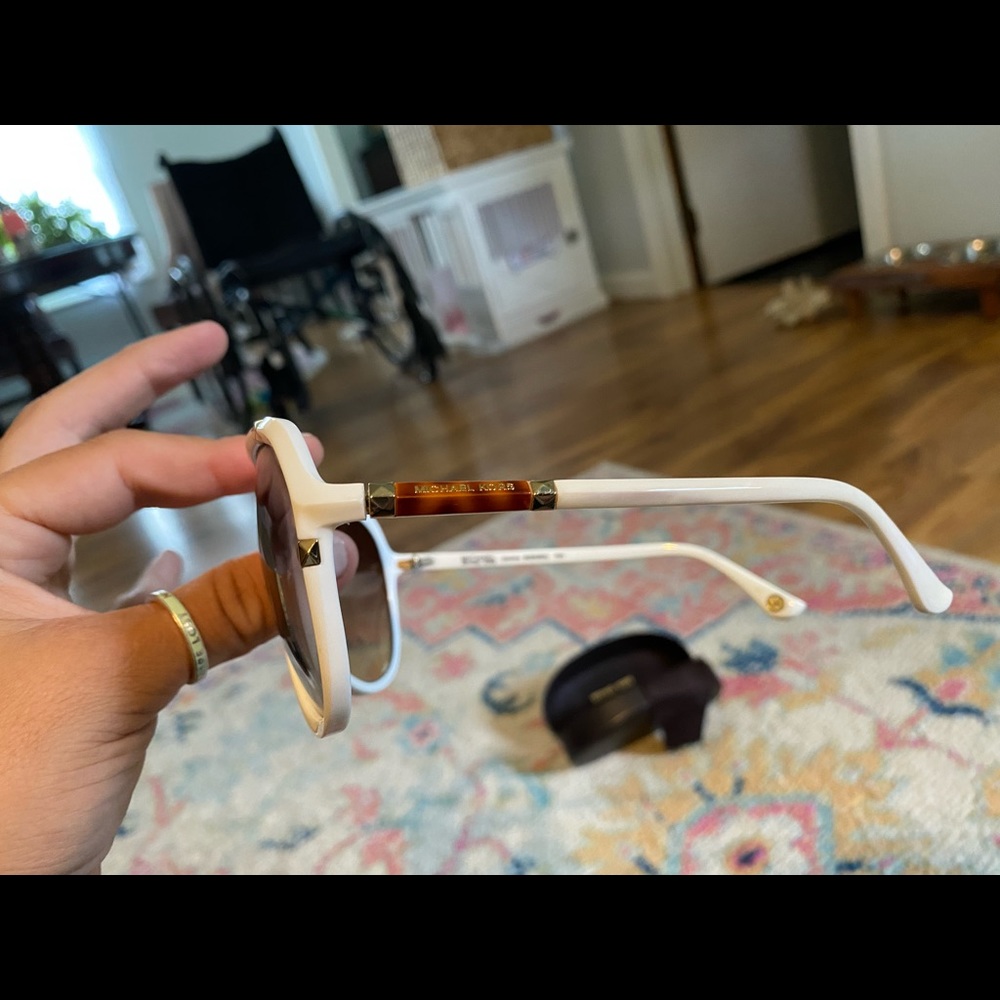 Michael Kors white sunglasses